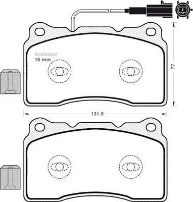 GMC 2375601 - Set placute frana,frana disc aaoparts.ro