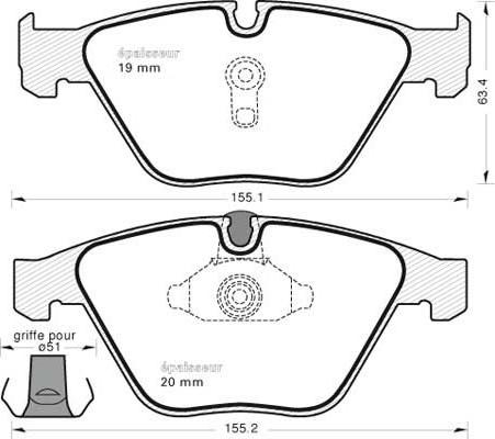 BMW 34 11 8 847 063 - Set placute frana,frana disc aaoparts.ro