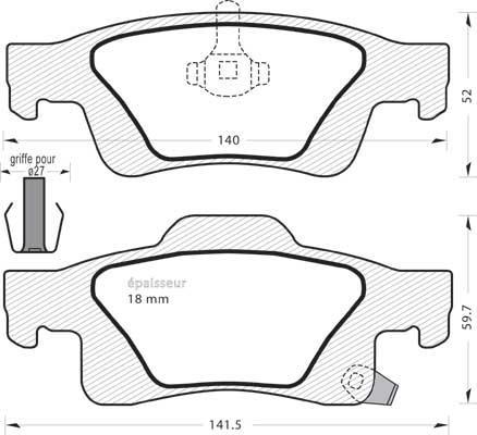 Jeep 68516694AB - Set placute frana,frana disc aaoparts.ro