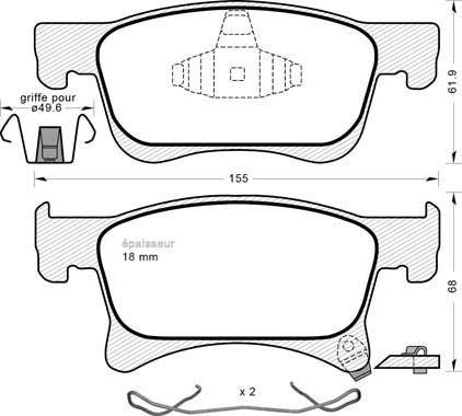 GMC 2212301 - Set placute frana,frana disc aaoparts.ro