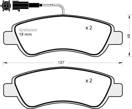 FIAT 77369187 - Set placute frana,frana disc aaoparts.ro