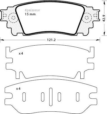 LEXUS 04466-78020-79 - Set placute frana,frana disc aaoparts.ro