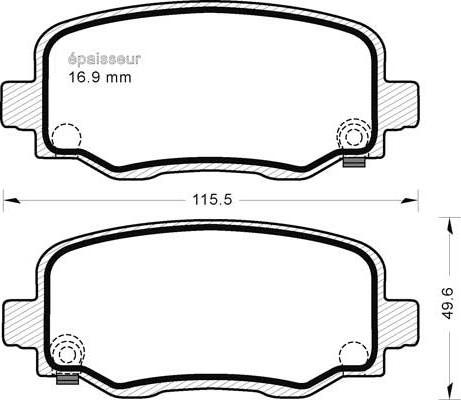 GMC 2573401 - Set placute frana,frana disc aaoparts.ro