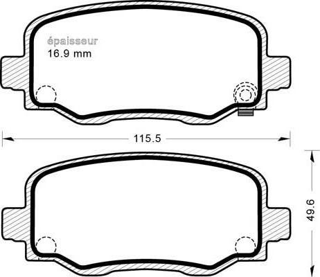 Jeep 68353597AB - Set placute frana,frana disc aaoparts.ro