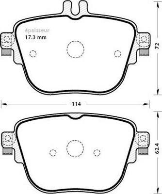 Mercedes-Benz A 000 420 79 03 - Set placute frana,frana disc aaoparts.ro