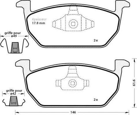 Motaquip LVXL1954 - Set placute frana,frana disc aaoparts.ro