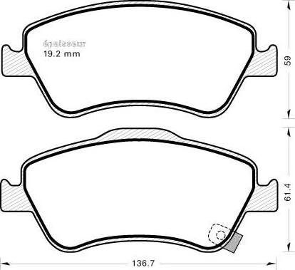 TOYOTA 0446502370 - Set placute frana,frana disc aaoparts.ro