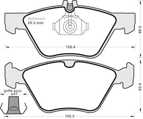 Dodge 5137 666AA - Set placute frana,frana disc aaoparts.ro