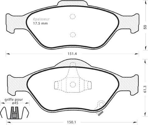 AISIN SN901P - Set placute frana,frana disc aaoparts.ro