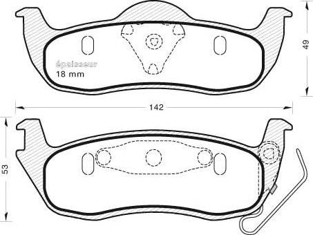 Jeep V4010871 - Set placute frana,frana disc aaoparts.ro