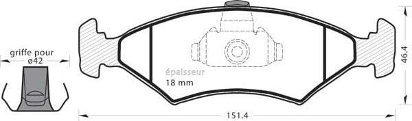 MGA 399 - Set placute frana,frana disc aaoparts.ro