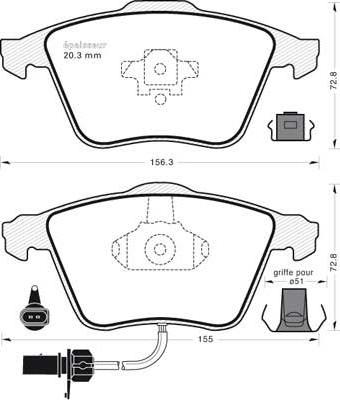 VW 4E0 698 151 S - Set placute frana,frana disc aaoparts.ro