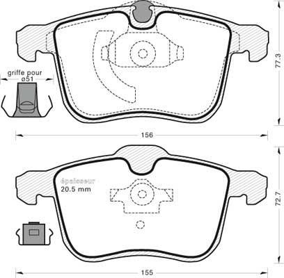 Holden 93 176 379 - Set placute frana,frana disc aaoparts.ro