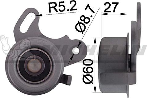 MICHELIN EngineParts SMAMP13317 - Rola intinzator,curea distributie aaoparts.ro