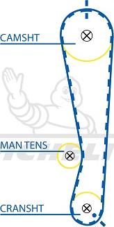 MICHELIN EngineParts SMATB0386 - Curea de distributie aaoparts.ro
