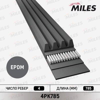 Miles 4PK785 - Curea transmisie cu caneluri aaoparts.ro