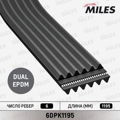 Miles 6DPK1195 - Curea transmisie cu caneluri aaoparts.ro