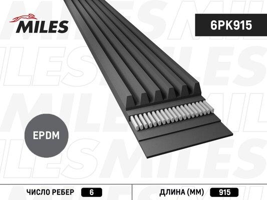 Miles 6PK915 - Curea transmisie cu caneluri aaoparts.ro