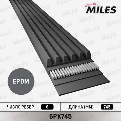 Miles 6PK745 - Curea transmisie cu caneluri aaoparts.ro