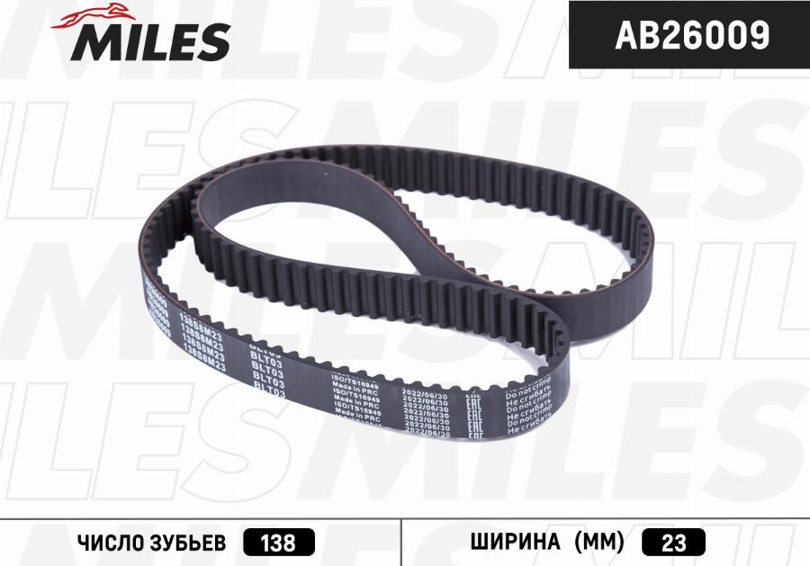 Miles AB26009 - Curea de distributie aaoparts.ro