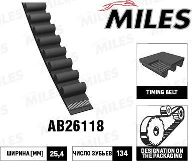 Miles AB26118 - Curea de distributie aaoparts.ro