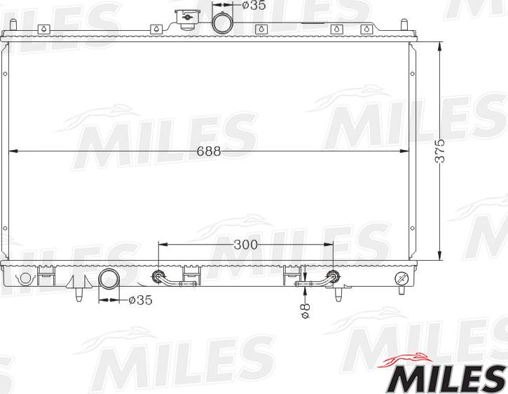 Miles ACRB018 - Radiator, racire motor aaoparts.ro