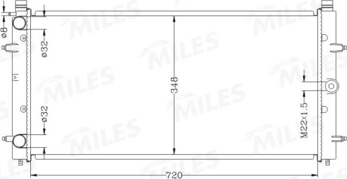 Miles ACRB153 - Radiator, racire motor aaoparts.ro