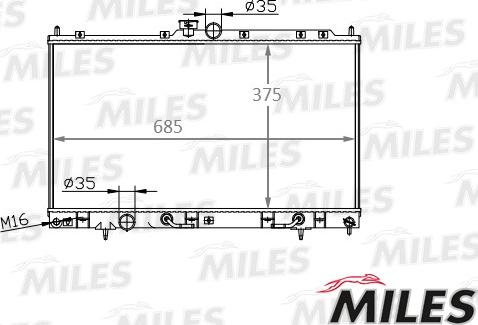 Miles ACRM018 - Radiator, racire motor aaoparts.ro