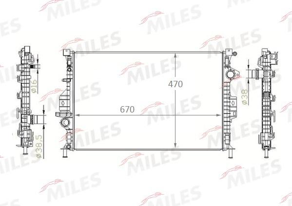 Miles ACRM081 - Radiator, racire motor aaoparts.ro