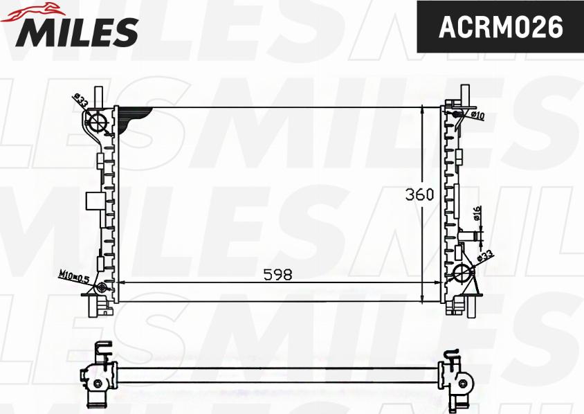 Miles ACRM026 - Radiator, racire motor aaoparts.ro