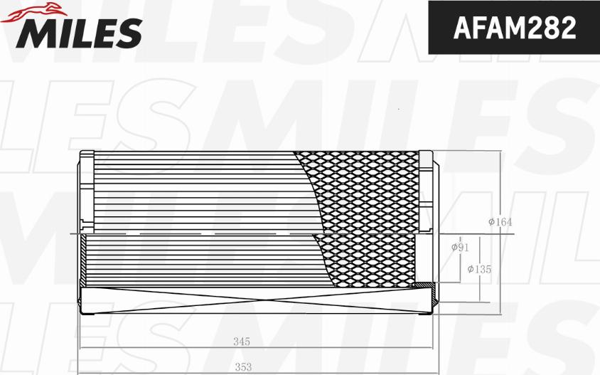 Miles AFAM282 - Filtru aer aaoparts.ro