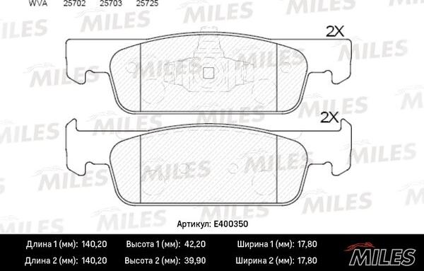 Miles E400350 - Set placute frana,frana disc aaoparts.ro
