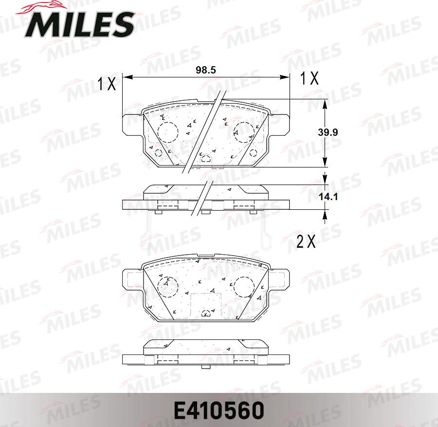Miles E410560 - Set placute frana,frana disc aaoparts.ro