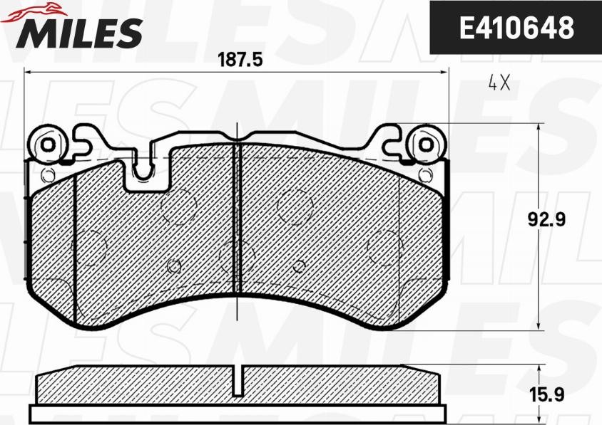Miles E410648 - Set placute frana,frana disc aaoparts.ro