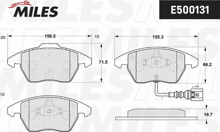 Miles E500131 - Set placute frana,frana disc aaoparts.ro