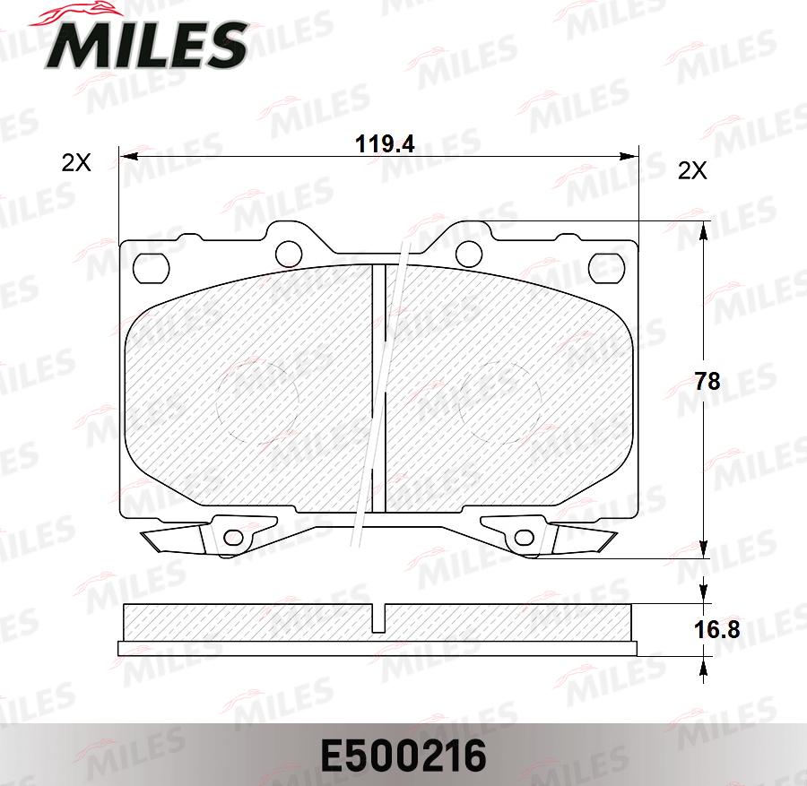 Miles E500216 - Set placute frana,frana disc aaoparts.ro