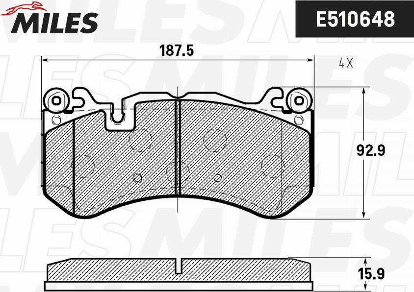 Miles E510648 - Set placute frana,frana disc aaoparts.ro