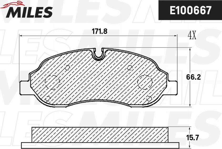 Miles E100667 - Set placute frana,frana disc aaoparts.ro