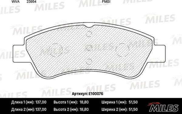 Miles E100076 - Set placute frana,frana disc aaoparts.ro