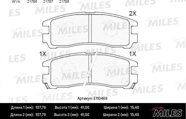 Miles E110469 - Set placute frana,frana disc aaoparts.ro