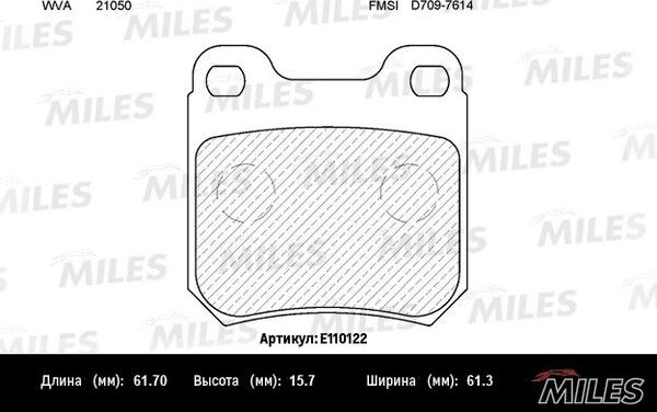 Miles E110122 - Set placute frana,frana disc aaoparts.ro