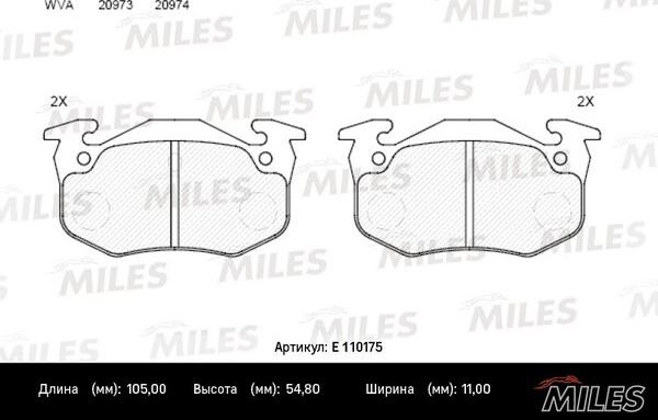 Miles E110175 - Set placute frana,frana disc aaoparts.ro