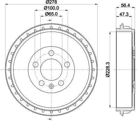 Mintex MBD411 - Tambur frana aaoparts.ro