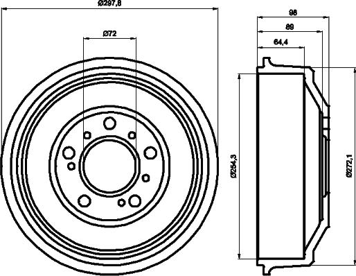 Mintex MBD041 - Tambur frana aaoparts.ro