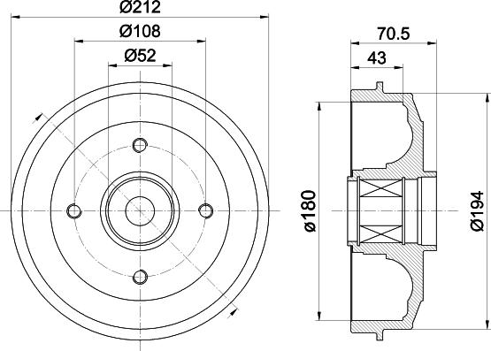 Mintex MBD028 - Tambur frana aaoparts.ro