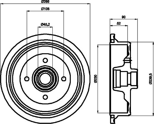 Mintex MBD136 - Tambur frana aaoparts.ro