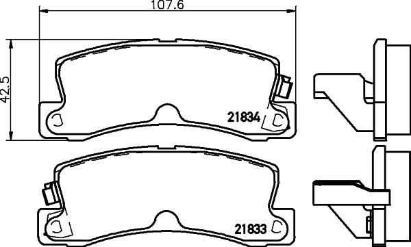 Mintex MDB1994 - Set placute frana,frana disc aaoparts.ro