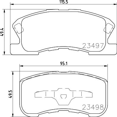 Mintex MDB1910 - Set placute frana,frana disc aaoparts.ro