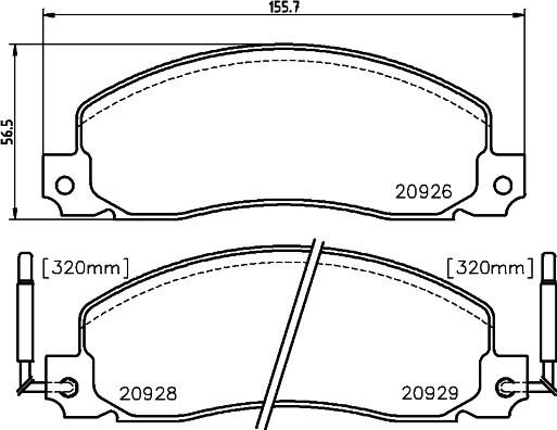 Mintex MDB1333 - Set placute frana,frana disc aaoparts.ro