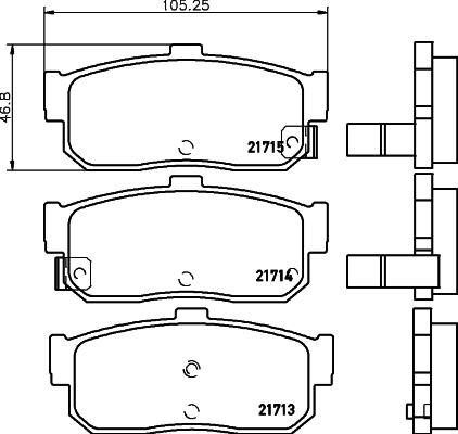 Mintex MDB1707 - Set placute frana,frana disc aaoparts.ro